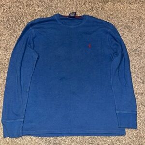 Polo Men's Blue Long Sleeve Shirt